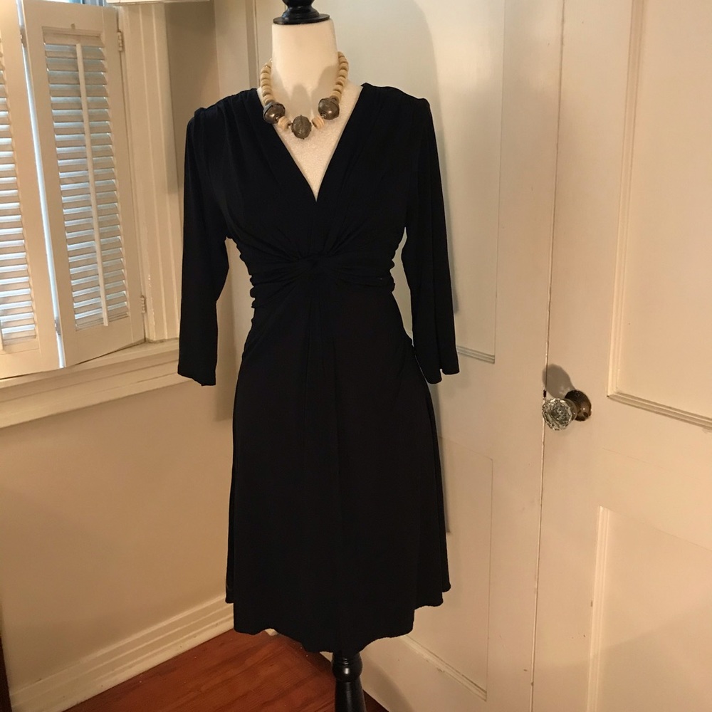 New York & Co stretch black tie waist dress XL